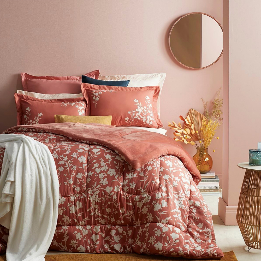 Conjunto de edredom de calor de inverno floral botânico Cayman